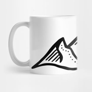Simple Mountain and Wave Mug